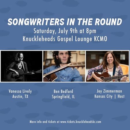 Songwriter Night with Joy Zimmerman, Vanessa Lively and Ben Bedford