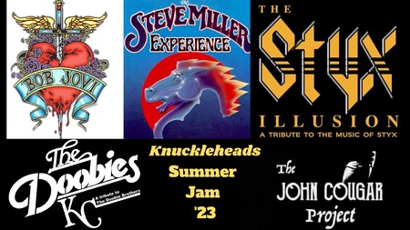 Knuckleheads Summer Jam '23 with Bob Jovi, Steve Miller Experience, John Cougar Project, The Doobies KC & The STYX Illusion